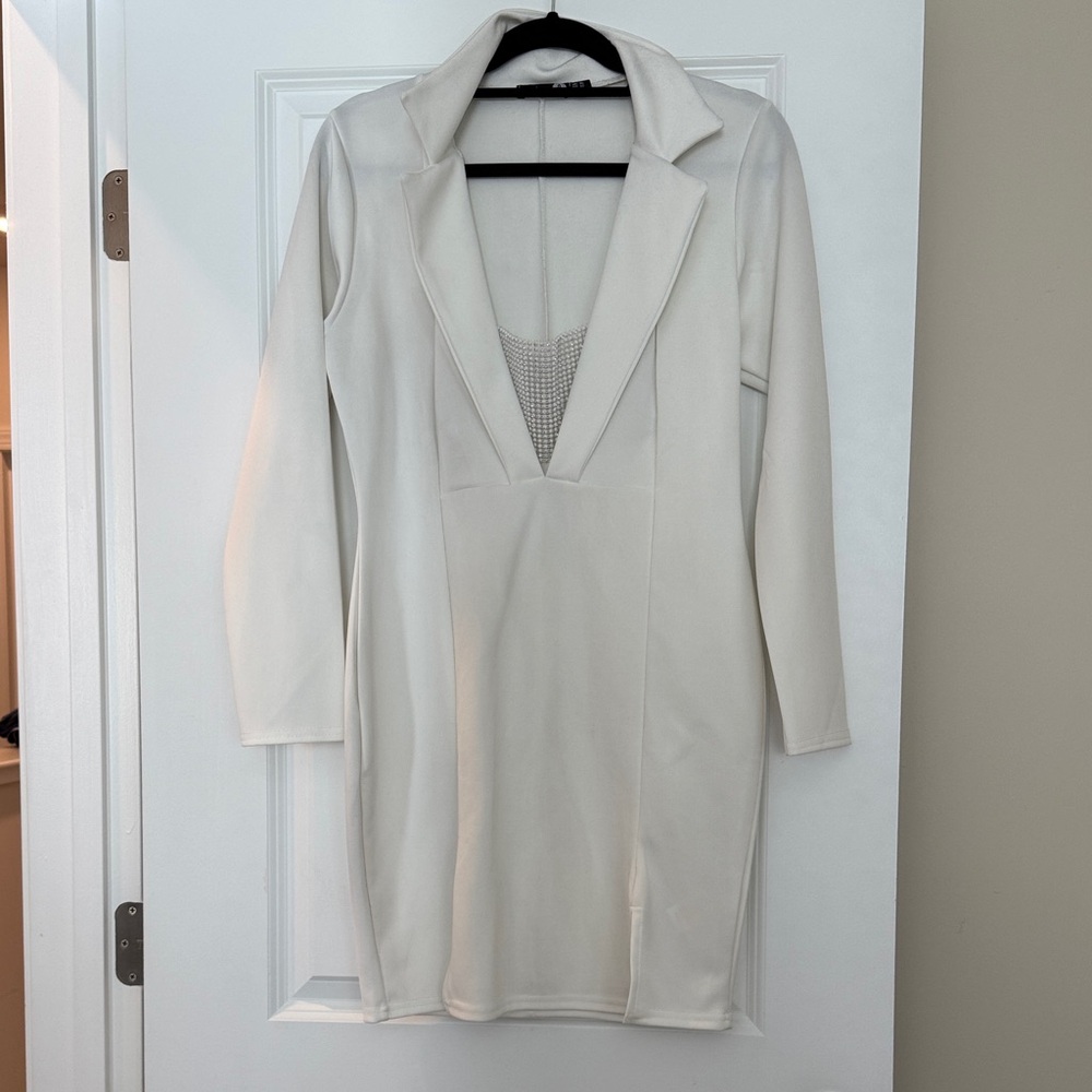 Boohoo Cream Long Sleeve Top